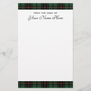 Papelaria Casamento Vintage, Padrão Moderno Tartan Davidson