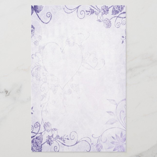 Papelaria Casamento vintage Roxo Elegante (Frente)