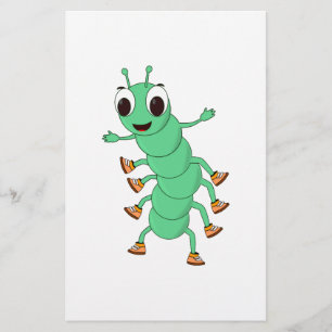 Papelaria Caterpillar verde