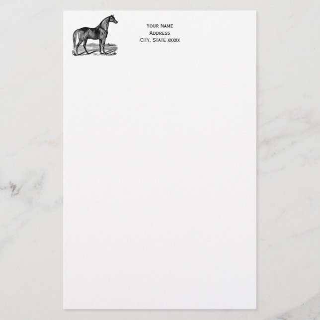 Papelaria Cavalo Antigo em Pé (Frente)