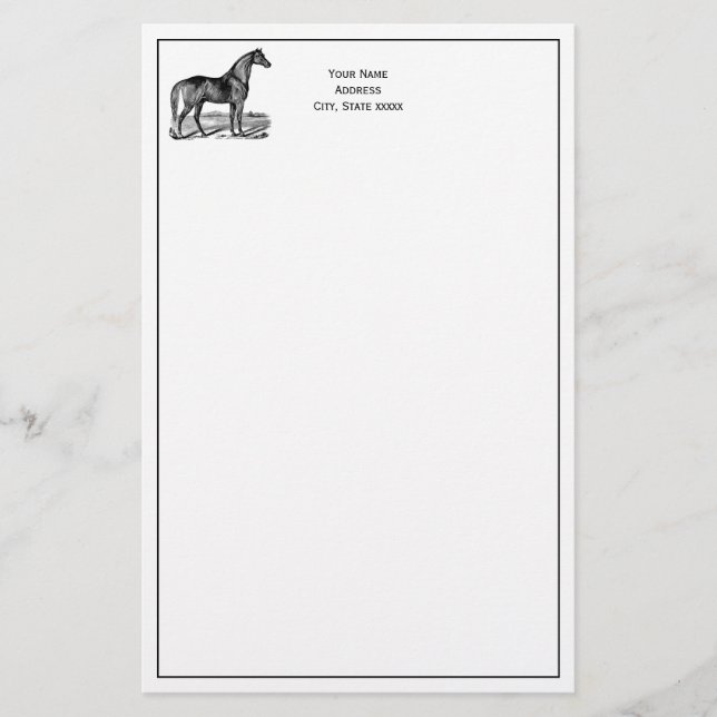 Papelaria Cavalo Antigo em Pé (Frente)