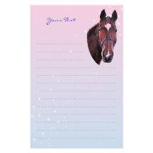 Cavalo de castanha com Papel de carta de estrela b