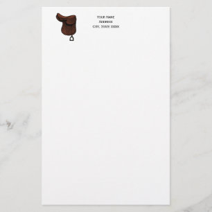 Papelaria Cavalos - Cor da sela do taco equestre pré-desidr
