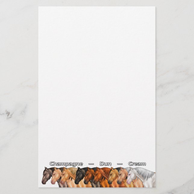 Papelaria Cavalos Diluídos (Frente)