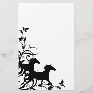 Papelaria Cavalos selvagens pretos