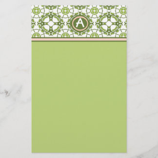 Papelaria Celta Verde Monogramada Elegante