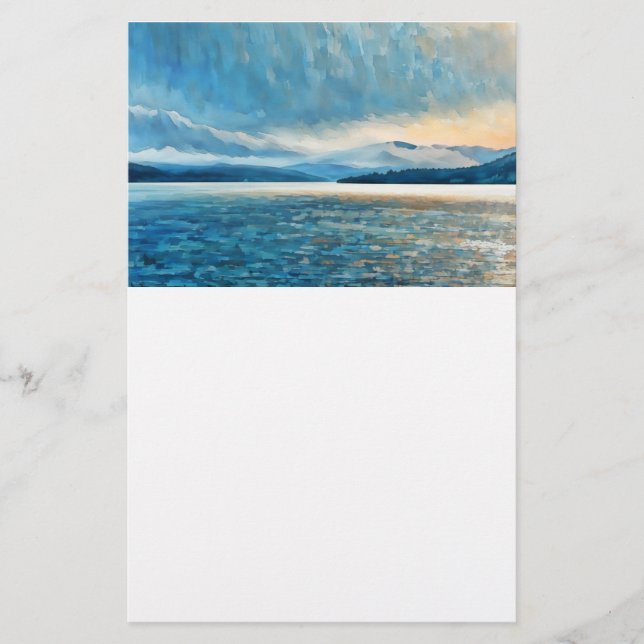 Papelaria Cena de Adirondack no Papel de carta (Frente)