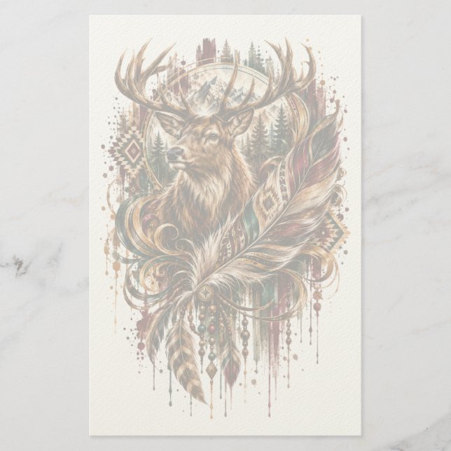 Papelaria Cervo Boho, Sonhando com Cervo (Frente)