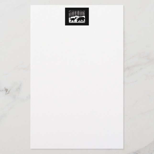 Papelaria Cervos da neve (Frente)