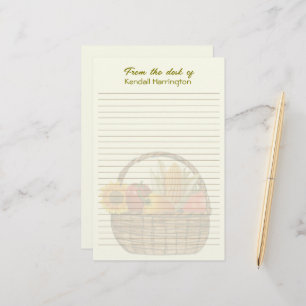 Papelaria Cesta de Legumes Personalizada Forrada