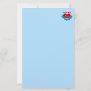Papelaria Céu no Meu Papel de carta Cardíaco