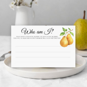 Papelaria Chá de noiva de Pears Jogo Quem sou eu