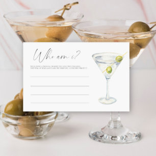 Papelaria Chá de noiva Martini Quem sou eu jogo