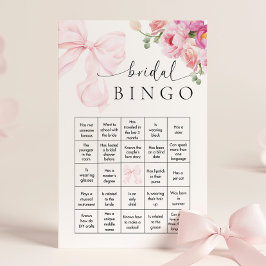 Papelaria Chá de panela Rosa Floral - Jogo Bingo