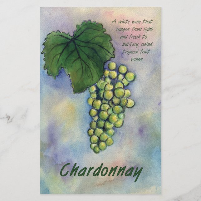 Papelaria Chardonnay Wine & Description (Frente)