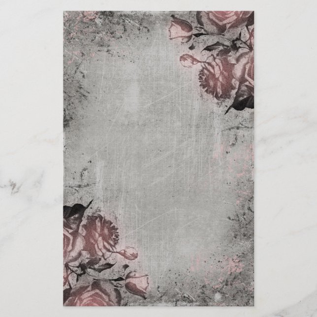 Papelaria Chave velha e rosas (Frente)