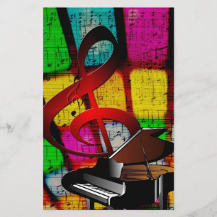 Papelaria Chaves de Piano de Música Notas de Destino do Prof
