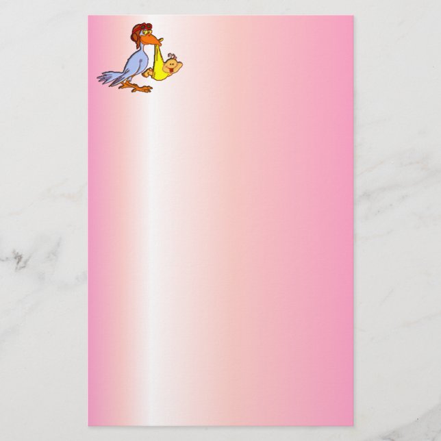 Papelaria Chegada recém-nascida do bebé - uma entrega da (Frente)