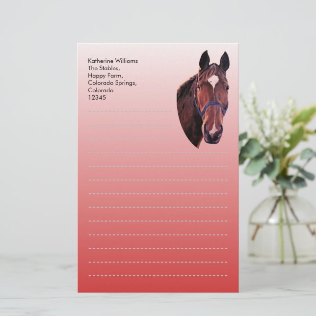 Papelaria Chestnut Horse (Em pé/Frente)