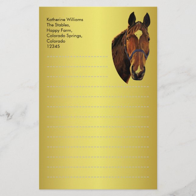 Papelaria Chestnut Horse (Frente)
