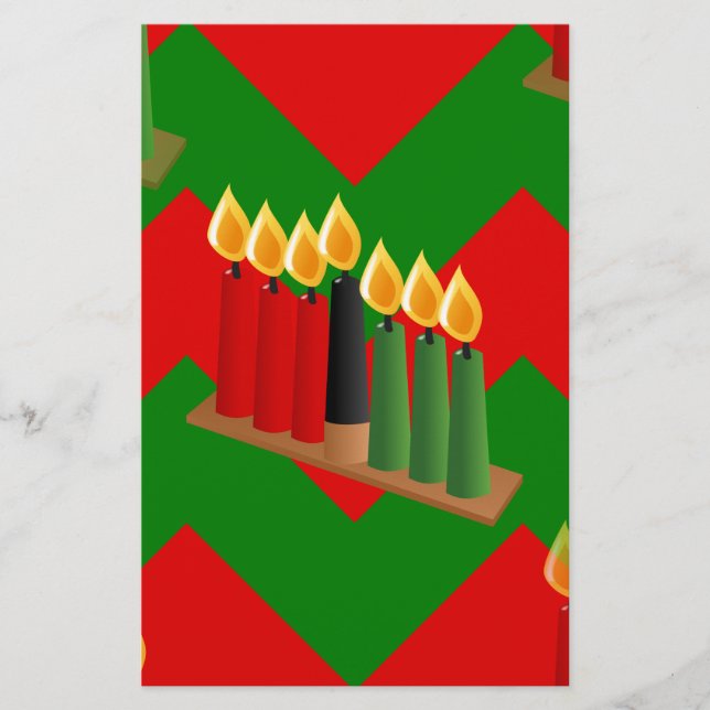 Papelaria chevron kwanzaa (Frente)