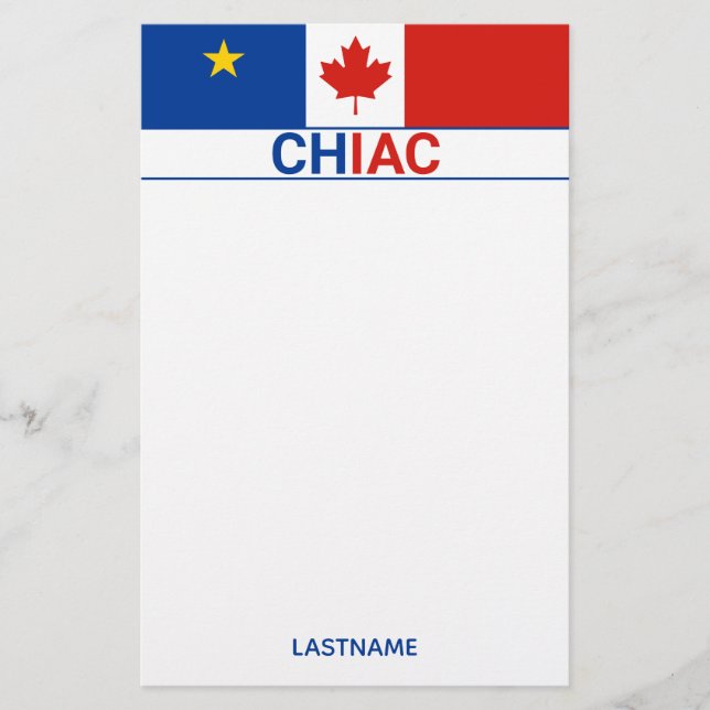 Papelaria Chiac Acade Canadian Flag Personalize (Frente)