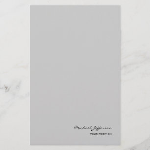 Papelaria Chic Nome Caligrafia Script Cinza Única