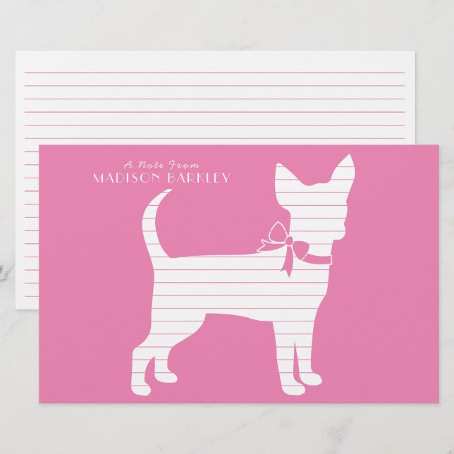 Papelaria Chihuahua Dog Puppy Stationery (Frente/Verso)