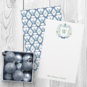 Papelaria Chinoiserie Ginger Jar Monograma Crest