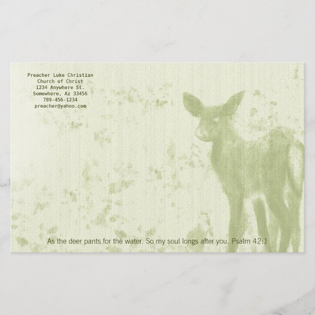 Papelaria Christian Deer Pants for the Water Stationery (Frente)