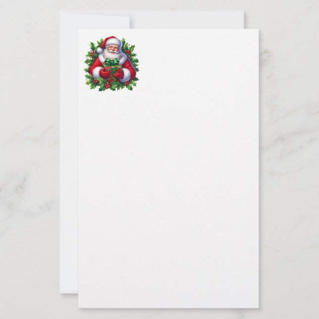 Papelaria Christmas Holiday Stationery Paper (Frente)