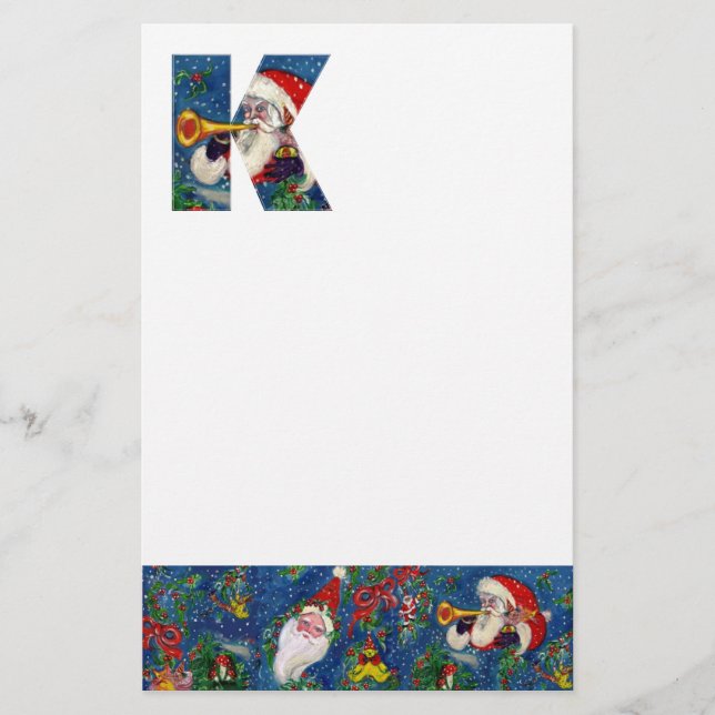 PAPELARIA CHRISTMAS K LETTER / SANTA CLAUS BUGLRAR (Frente)