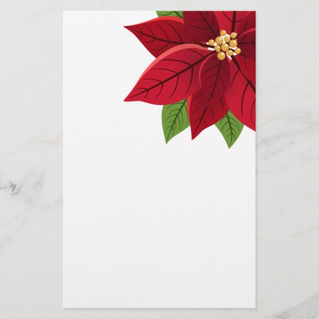 Papelaria Christmas Poinsettia (Frente)