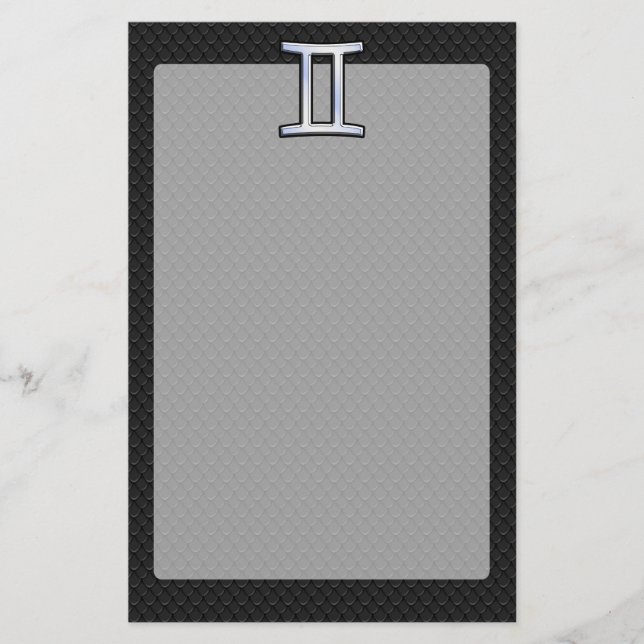 Papelaria Chrome Como Gemini Sinal Zodiac (Frente)