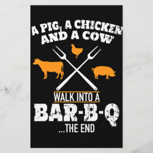 Papelaria CHURRASCO Porco, Frango E CHURRASCO Engraçado