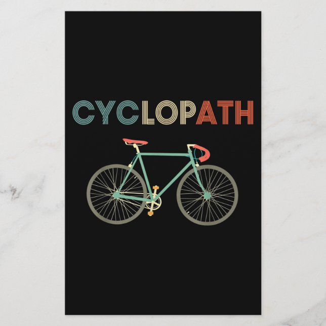 Papelaria Ciclo Funny Bicicleta Ciclista Humor (Frente)