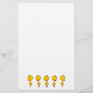 Papelaria Cinco Bons Patos Amarelos de Cartoon