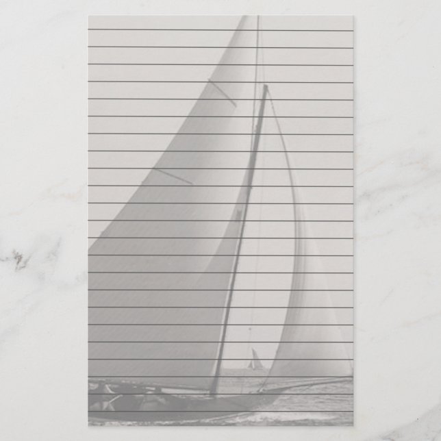 Papelaria Cinza De Uma Barba De Velas Com Linhas (Frente)