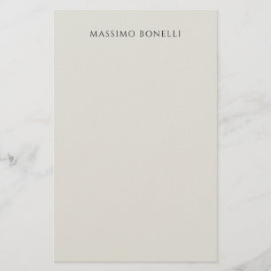 Papelaria Cinza Platina Minimalista Moderna Legível