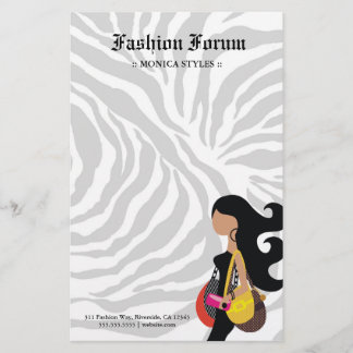 Papelaria CINZAS ALTAS da ZEBRA do FASHIONISTA 311-MONICA