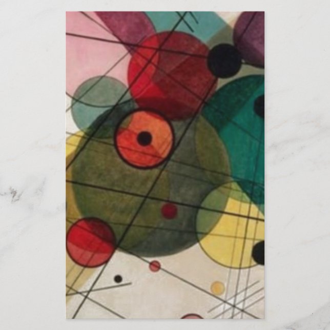 Papelaria Círculos Abstratos de Kandinsky em um Cí (Frente)