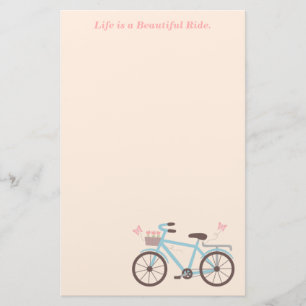 Papelaria Citação de Bicicleta A Vida é uma Bela Viagem