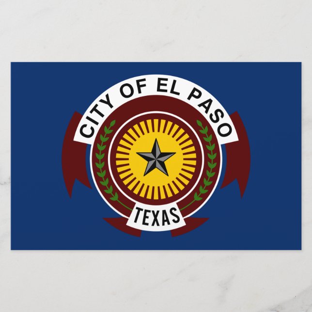 Papelaria City Flag de El Paso (Texas) (Frente)