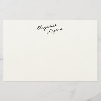 Papelaria Classic Handwritten Name Monogram Stationery