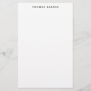Papelaria Clássico Minimalista Branco Simples Elegante