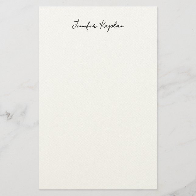 Papelaria Clássico Minimalista Preto e Branco Profissional (Frente)