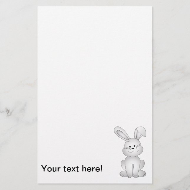 Papelaria Cliente de coelho branco (Frente)