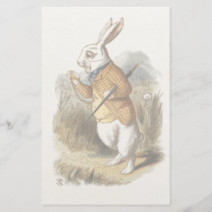 Papelaria Coelho Branco de Alice no País das Maravilhas da A