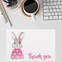 Papelaria Coelho Cinza Aquarela / Obrigado Fofo Sophisticado