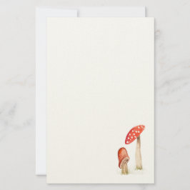 Papelaria Cogumelos Mágicos da Floresta em Aquarela